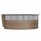 Linea Italia Reception Desk 11.1 ft D X 46 in H, 11.8 ft W X Thermofused Laminate, Clear, Walnut ZUI319 - alternate 2